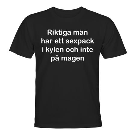 Ekte menn og sekspakker - T-SKJORTE - HERRE Svart - 2XL
