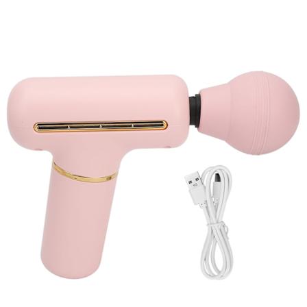 Mini Muskelperkusjonsmassasjeapparat Dyp avslapping Bærbar håndholdt 4-hastighets vibrasjonskroppsmassasjemaskin for idrettsutøvere Rosa