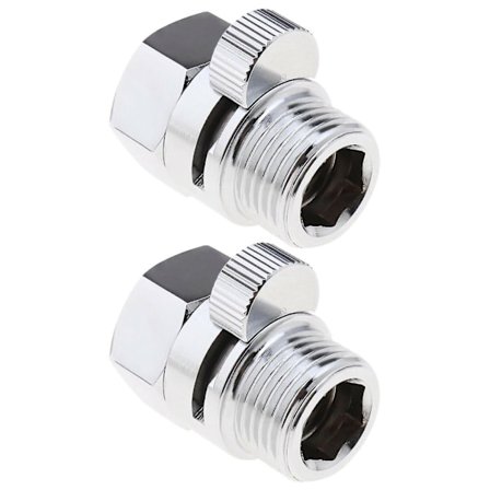 G1/2 Vandstrømsreguleringsventil til Bruseshower Håndbruser Udskiftning (Sølv) (2 stk)