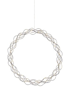Star Trading - Krans Curly 45cm - Silver - Julpynt - Från Homeroom