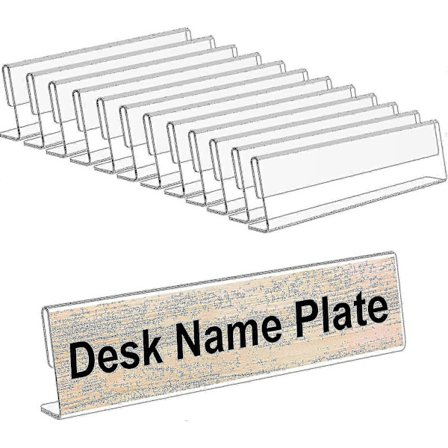 12 kpl Akryylinen Nimikylttiteline pöydälle, toimiston liike-elämän pöytäkylttiteline opettajan nimikyltti