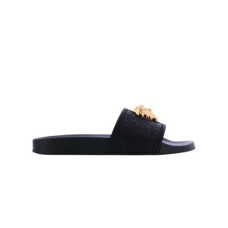 Versace, Pool Slides Czarny, Kobieta, Rozmiar: 37 EU