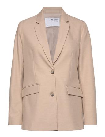 Slfeliana Ls Blazer B Noos Blazers Single Breasted Blazers Beige Selected Femme