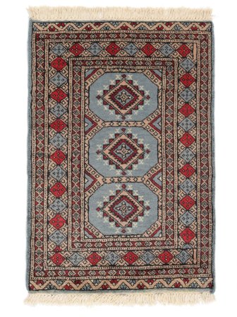 Dywan Pakistański Bucharski 2Ply 65X94 Brunatny/Czarny (Wełna, )