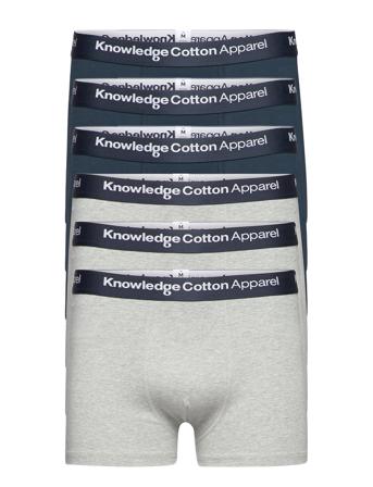 6-Pack Underwear - Gots/Vegan Bokserit Monivärinen/Kuvioitu Knowledge Cotton Apparel