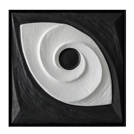 3D-spiraalimainen canvas-taulu – mustavalkoinen, 60x60x5 cm