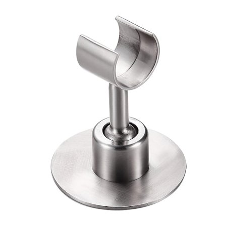 Sølv perforert dusjbrakett med fast dusjhode