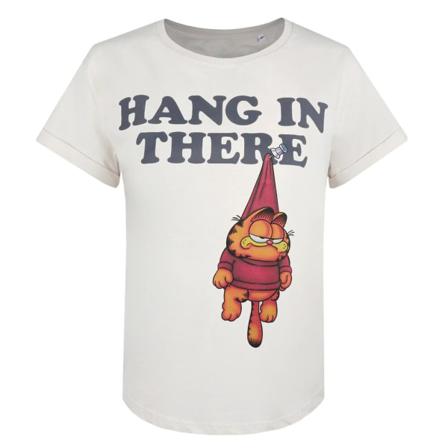 Garfield Hängande T-shirt Dam/dam L Vintage Vit/svart