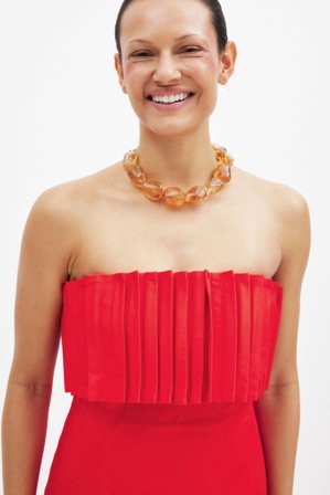 NA-KD Haut bandeau plissé - - Rouge - EU 40