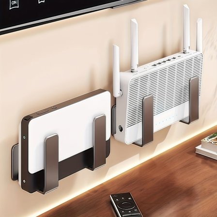 Veggboks for ruter uten boring | TV-nettverk fiberoptisk set-top boks hylle | Multifunksjonell mediaenhet vegg [DB]