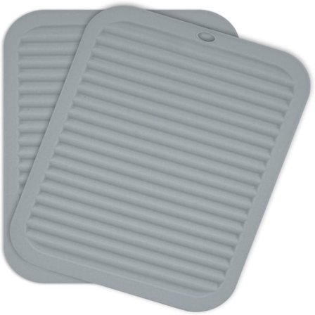 2 st mångsidiga grytlappar Värmebeständiga mattor MÖRKGRÅ