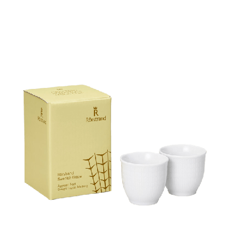 Rörstrand Swedish Grace Ägg Kopp 4Cl Snö 2St Serveringstillbehör Vit 4 CL