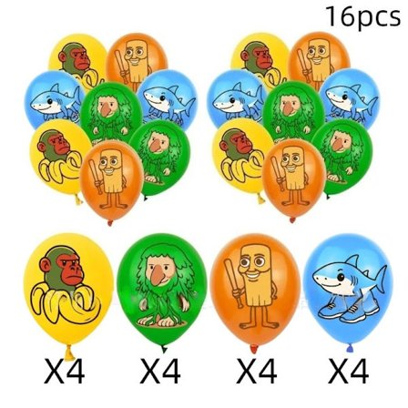 Italialainen Brainrot Al -juhlakoriste Tung Tung Sahur Tralalero Tralala Cabucino Ballet Bombardiro Crocodilo -syntymäpäiväkoriste (D)