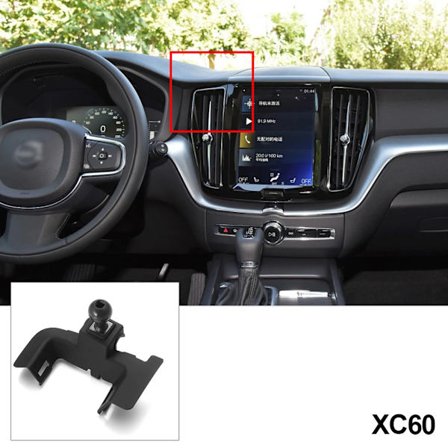 Dedikert biltelefon Telefonos holder, stativ for Volvo XC40 XC60 S90 V90 S60 V60 2018 2019 2020 2021 2022~01648