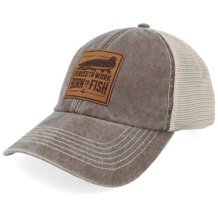 Skillfish - Brun trucker Keps - Born To Fish Engraved Patch 211 Brown/Khaki Trucker @ Hatstore