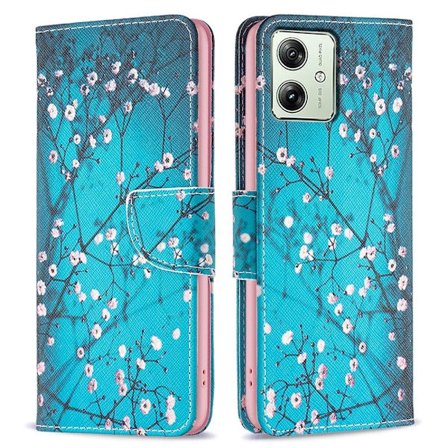 Wonderland Motorola Moto G54 Flippetui - Plum Blossom