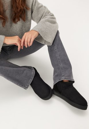 Shepherd Glasgow Sheepskin Boots Black Sko