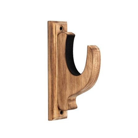 Kaksinkertainen mäntypuinen seinään asennettava säilytysteline, ripustuskiinnike näyttöteline 5 * 4 * 19,50 cm