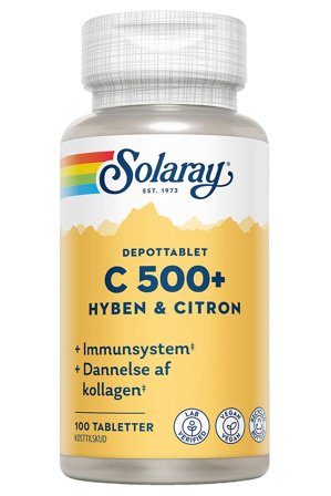 Solaray C-vitamin C500+ Hyben og Citron 100 tabl., Helse & Madvarer, Vitaminer, C-vitamin