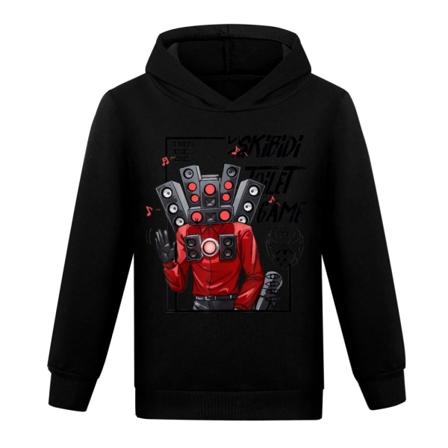 Pojkar Flickor Casual Hoodie Skibidi toalett Långärmade Toppar Present black 140cm