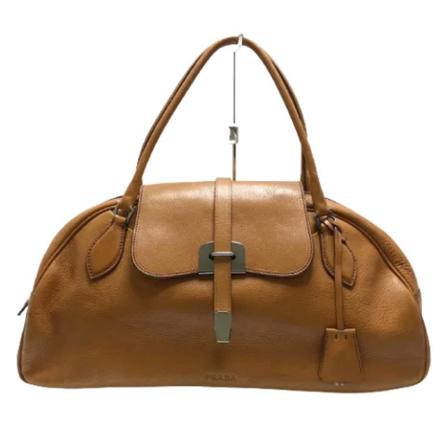 Prada Vintage Pre-owned Leather handbags brun, unisex Vintage Väskor, unisex, Storlek: ONE SIZE