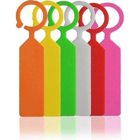 300 st Plast Trädetiketter Växthängande Taggar Plast Trädgårdsmarkörer Vattentäta, 6 Färger