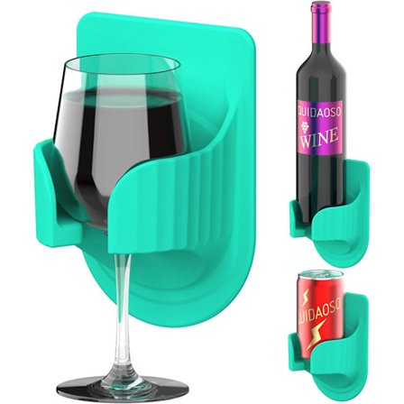 Grön - 1-delad vinglas hållare, dryckeshållare, silikon Wal