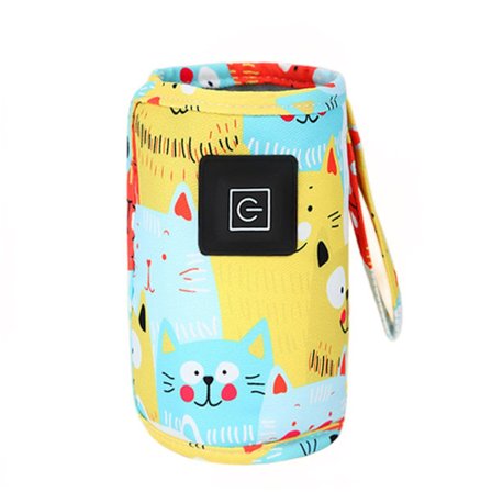 USB-drevet flaskevarmerpose med 3-trinns temperaturkontroll og isolerende flaskehylse