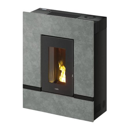 Stufa a pellet Cadel Mithos Plus 12 PS 12 kW ad aria canalizzata - WiFi Pietra Serpentino