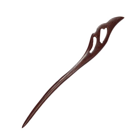 Kvinners naturlige tre antikke utsmykkede utskårne hårpinne hårklemme