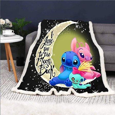 3D-digitaltryckt filt, Stitch Lammfleece tjock filt, Barnfilt med luftkonditionering