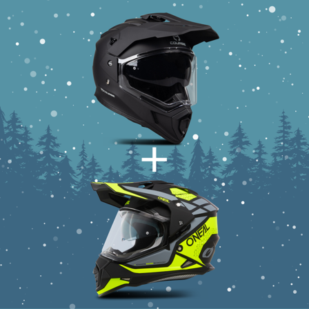 Course Drift Adventure Helmet + O'Neal Sierra R Adventure Helmet