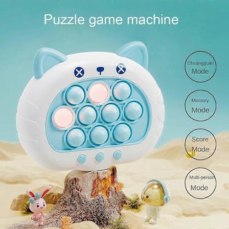 Pop Fidget Spill Hurtig Trykk Boble Spill Håndtak Leke Anti-Stress Leker med LED Spillmaskin Lette Stress Leker for Gutter Jenter Gave blu...