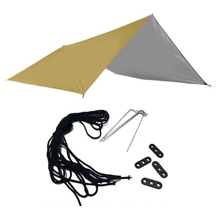 3X3M Sadesuoja Teltta Peite Vedenpitävä Oxford Kevyt Suoja Ulkoilma Retkeily Riippumatto Teltta Puutarha Markiisi Katos