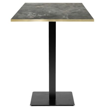 Korkea tanko 60 x 60 cm - Milanon mallin metallinen kivi messinkireunoilla