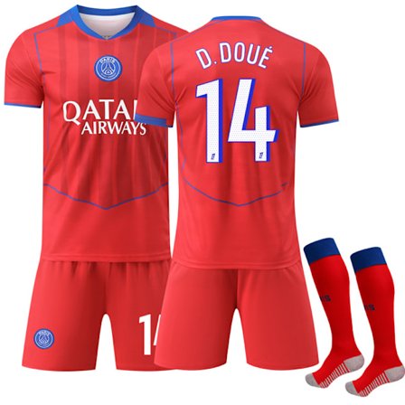 2025-2026 Paris Saint Germain Bortatröja Barn Vuxen Nr. 14 Doue