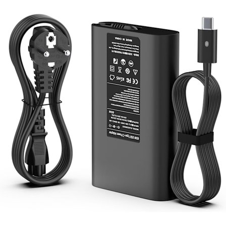Oplader til Dell 65W USB C Latitude 5420 5290 7490 5520 5285 5179 5480 5400 Strømadapter