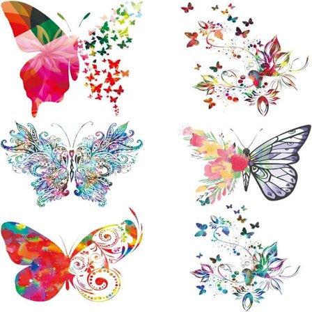 Butterfly Iron on Transfer Iron on Decals T-paita Silitys päällä