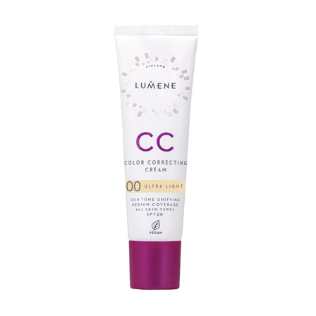 Lumene CC Color Correcting Cream SPF20, 00 Ultra Light, 30 ml