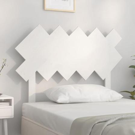 Vidaxl Sänggavel Vit 104x3x80,5 Cm Massiv Furu Vit