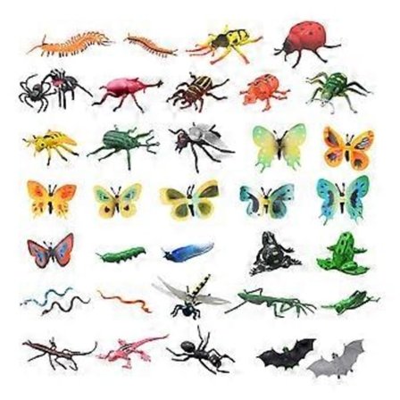 43 stk Realistiske Insekter Leker Barn Simulert Insekt Leker for Barn Pedagogisk
