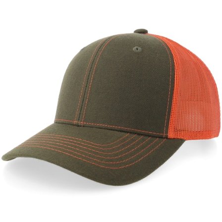 Equip - Grün trucker Cap - Olive/Orange Trucker @ Hatstore