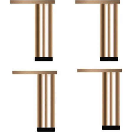 4 stk. møbelben i aluminiumslegering, justerbare sofaben, høyde: 6-40 cm, justerbar høyde 0-8 mm (200 mm/7,87 tommer)
