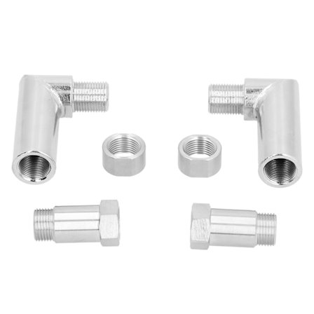 6 st/set 90° vinklad syrgassensorförlängare M18x1,5 1,8tums förlängningsdistansadapter Fix Check Engine Light