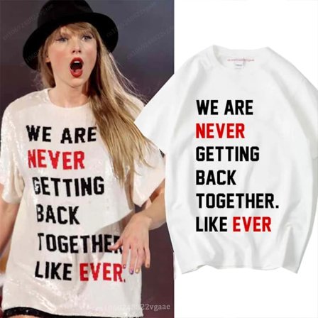 Sommer Fashion Bogstav Print T-shirt Til Fans Gave Tøj Dame T-shirt Taylor T-shirt Vintage Dame Swift Kortærmet Tee L3036-4