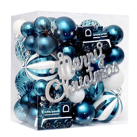 65 stk. julekugler, malede brudsikre festlige bryllupsophæng juletræsdekoration