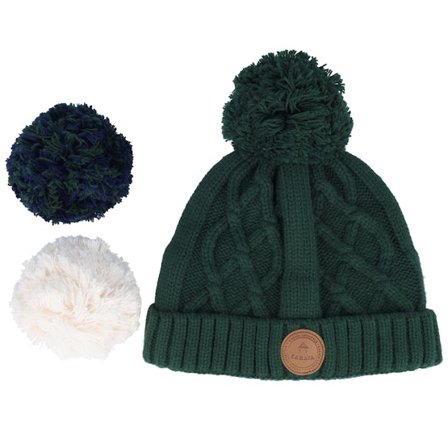 Cabaïa - Verde pom Beanie - Appletini Dark Green Polar Pom @ Hatstore