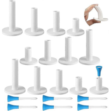 12 Delar Golf Range Tees Set Gummi Golf Tees För Range Mattor Golf Gummi Tees Driving Range Med 6 Delar Golf Tees För Övningsmatta Blandad Storlek