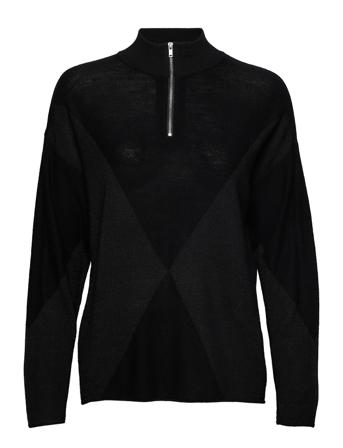 25 The Zipknit Høyhalset Pologenser Svart Denim Hunter