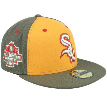 New Era - MLB Grön fitted Keps - Chicago White Sox Sparkly 59FIFTY 03 All Star Game Gold/Olive Fitted @ Hatstore